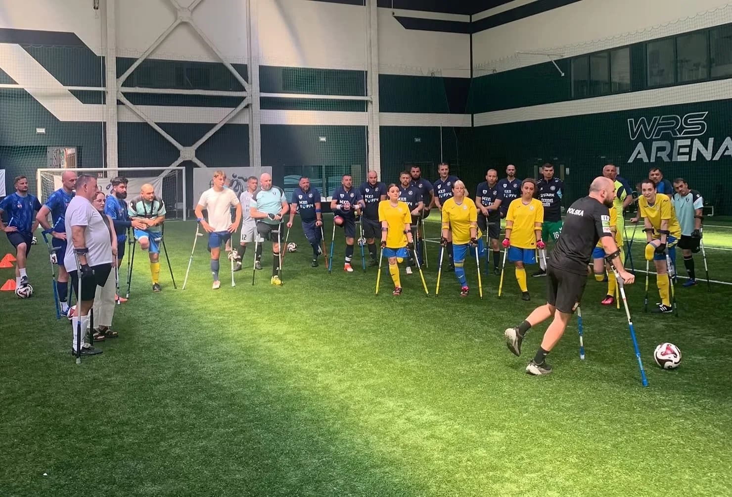 Participants training during the Ukraine – Into Society Through Sport project