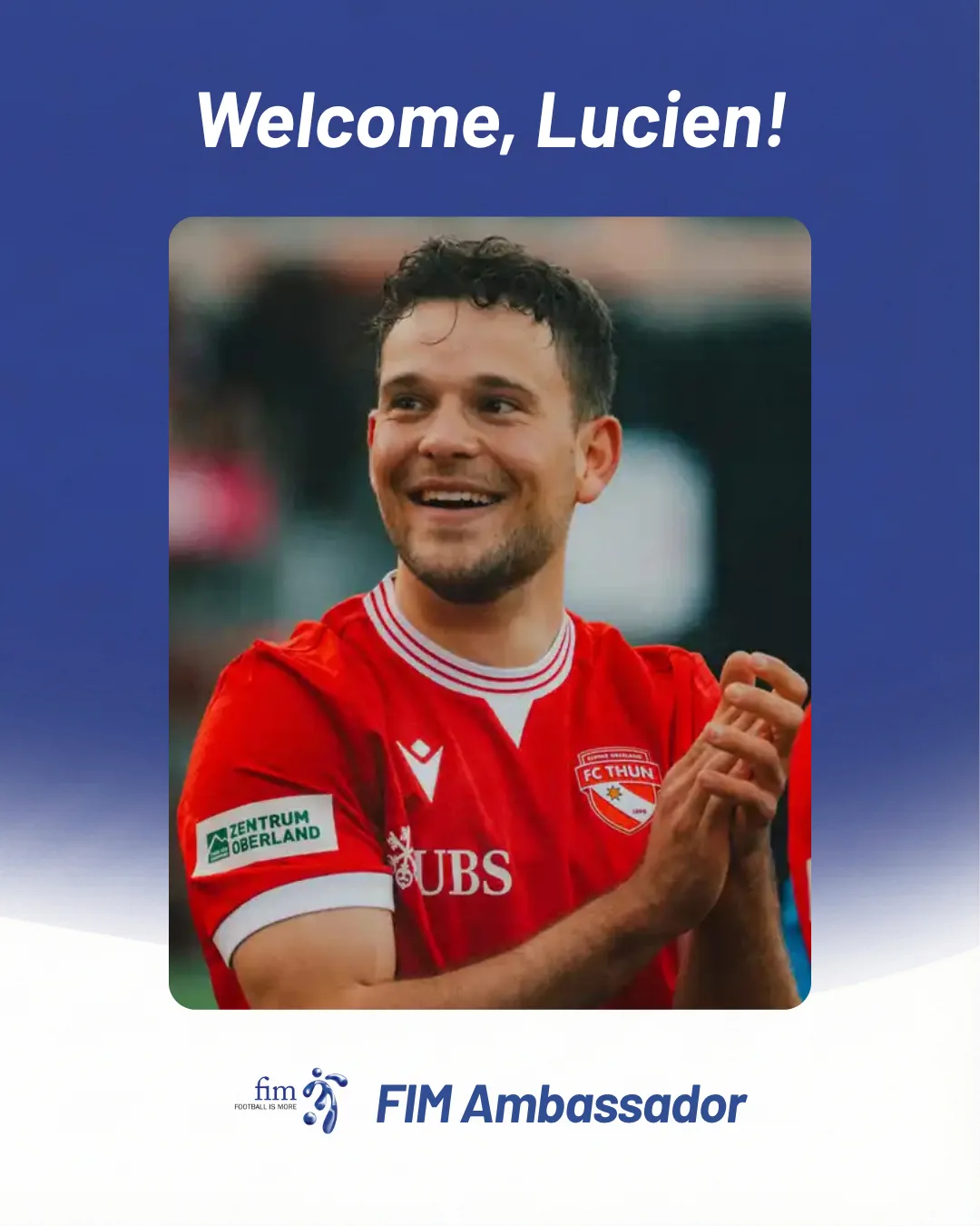 Lucien Dähler – Botschafter der FOOTBALL IS MORE Foundation